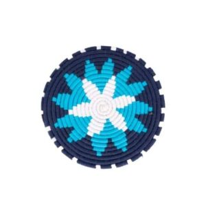 Panier Mural Florale Bleu