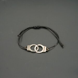 Bracelet cordon et acier inoxydable Menottes Pour femme et homme