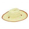 Chapeau Chapeau de soleil fait mains en fibre de palmier naturelle avec ceinture en cuir "Mdhalla"