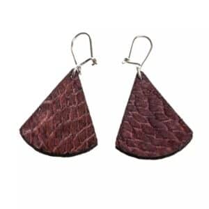 Boucles d'oreilles en cuir de peau de saumon "Classic Rudhira"