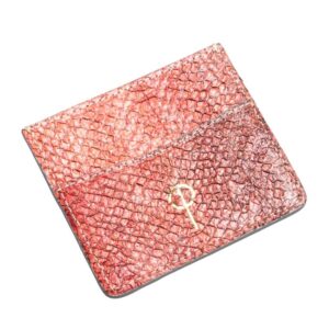 un porte-cartes en cuir de peau de saumon "Rudhira Cardholder"