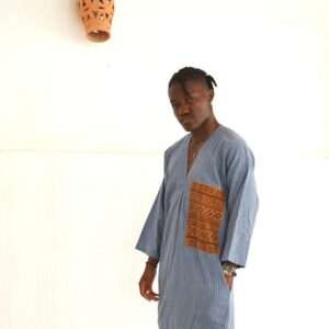 Tunique Berbère bleu homme