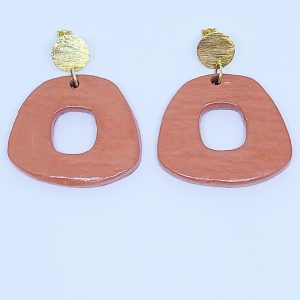 Boucles d'oreilles argent et argile