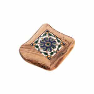 Dessous de plats style andalou en bois d'olivier