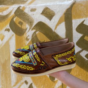 Mocassin-Jazia-cuir-brodee-marron-P
