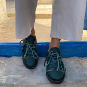 chaussures-entierement-fait-main-en-cuir-vert