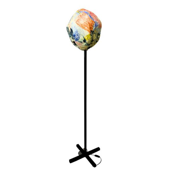 Lamp en papier upcyclé avec support