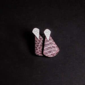 Boucles d'oreilles en cuir de peau de saumon "Triggerfish Purpura"