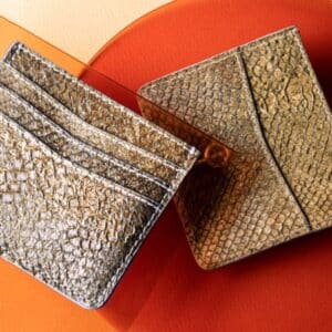 Porte-cartes en cuir de peau de saumon "Virids Cardholder"