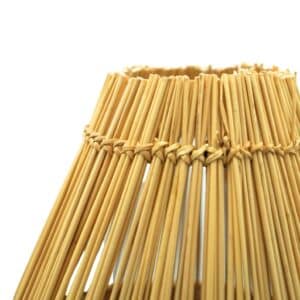 Lanterne artisanale en fibre d'acacia forme diamant