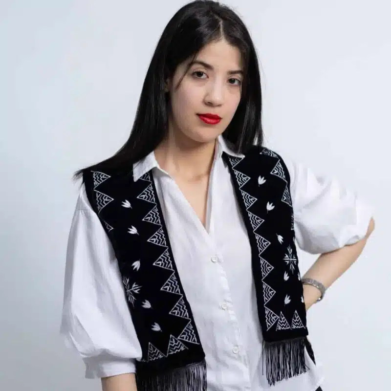 Gilet à Franges Tendance Pour Femme - Cardigan Vintage Sans Manches Style Moderne