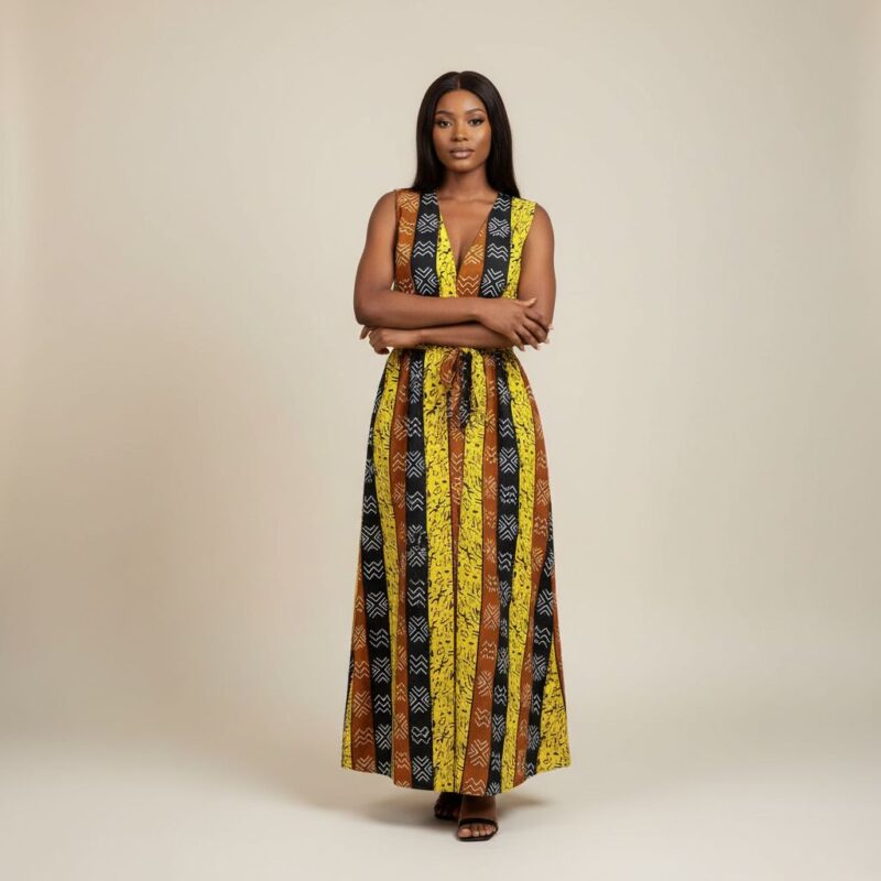 KIMONO A MOTIF AFRICAIN - Image optimisée