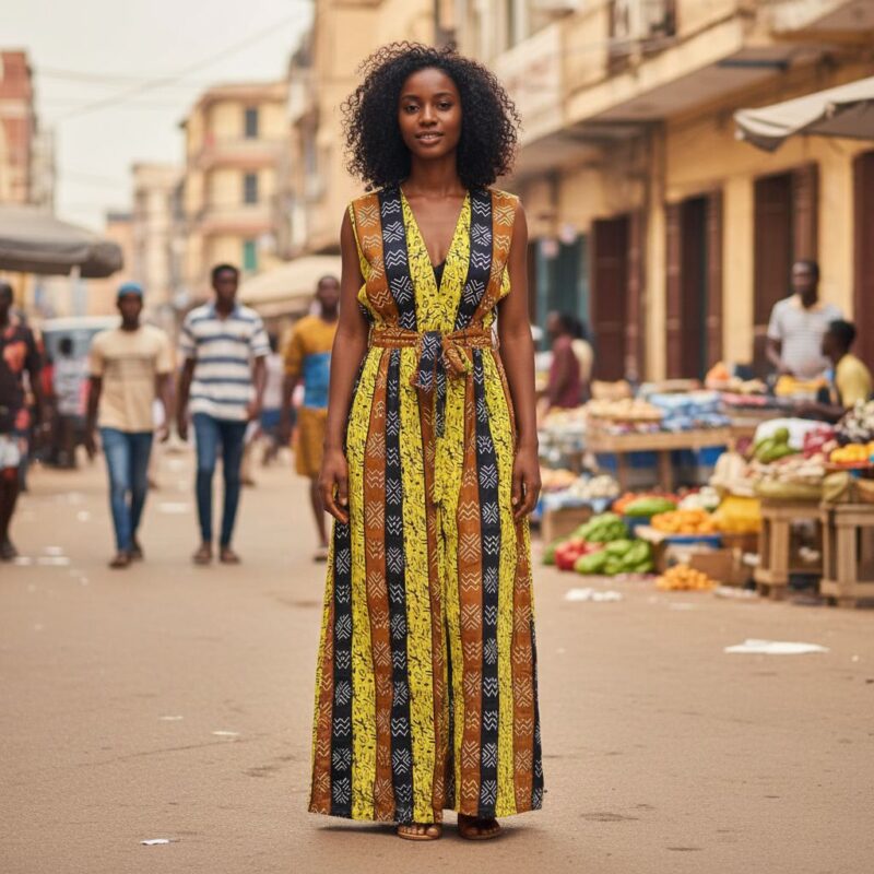 KIMONO A MOTIF AFRICAIN - Image générée 2